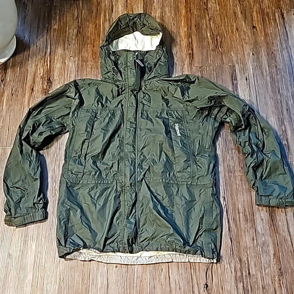 Womens Marmot Hunter Green Cinched Waist Windbreaker Jacket Medium - Picture 1 of 12